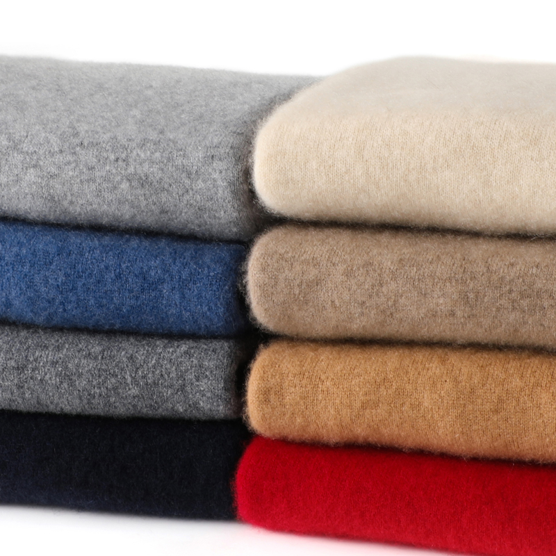 男士圆领羊毛衫2023秋冬新款宽松套头毛衣纯色保暖休闲针织上衣潮