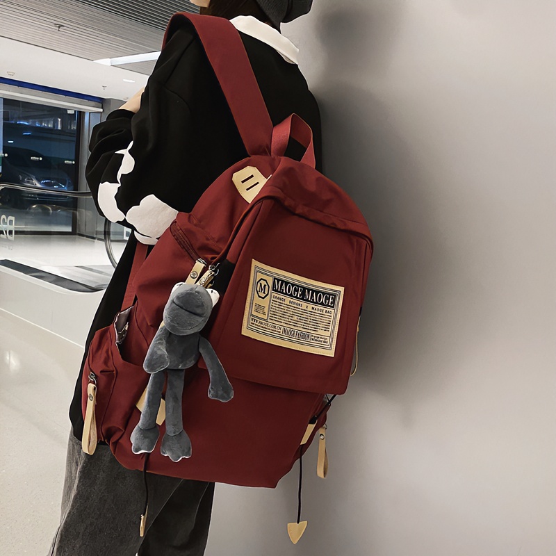 书包男高中生2023新款大容量双肩包女大学生初中生潮酷校园背包