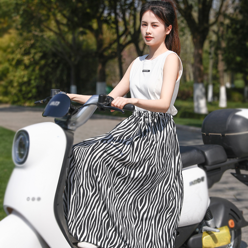 一片式防晒裙电动车户外防风围裙半身款裙子沙滩遮挡腿神器防走光