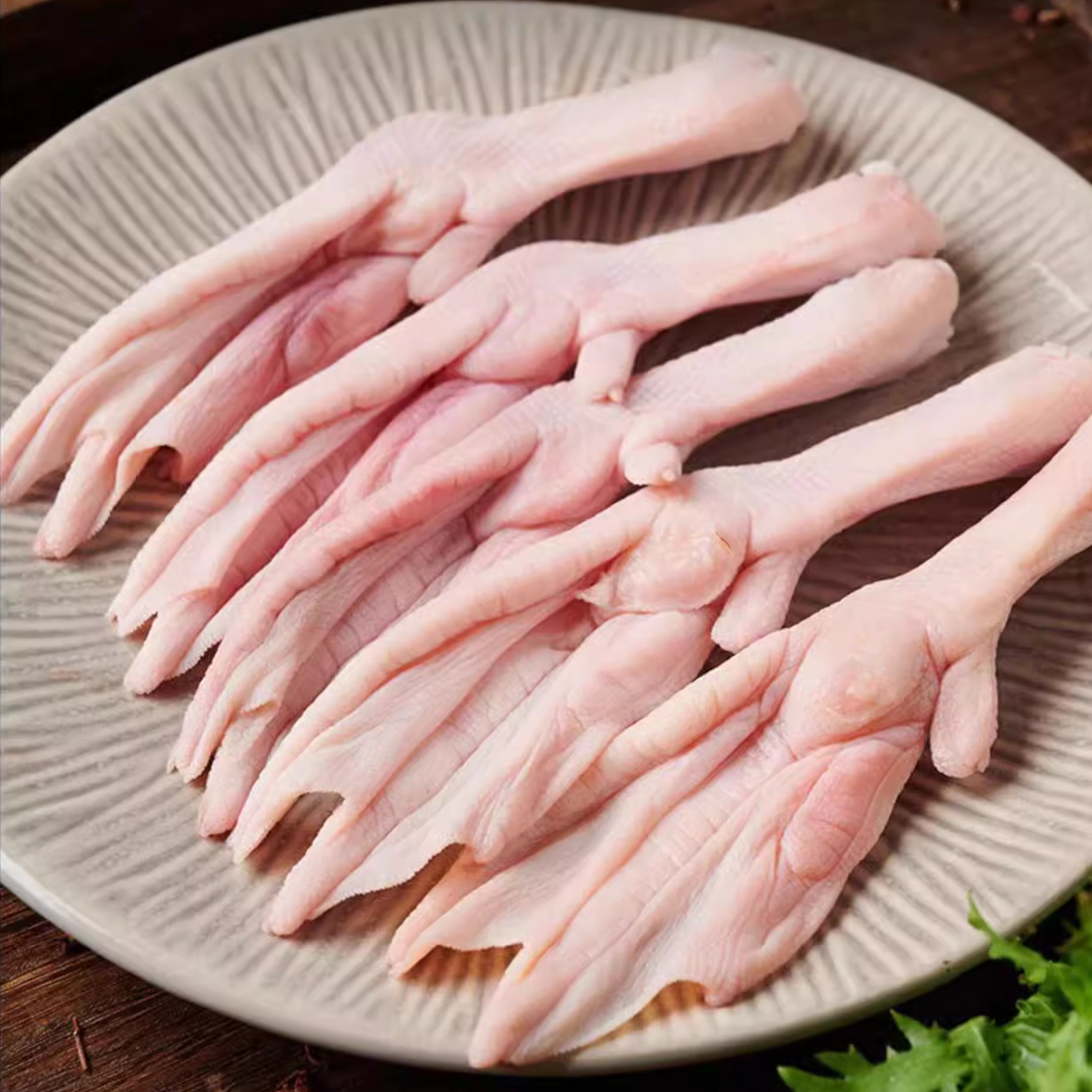 【鸭噗鸭噗】生鲜冰冻爽脆卤味特色农家冷冻鸭爪2袋4斤左右鸭货干净