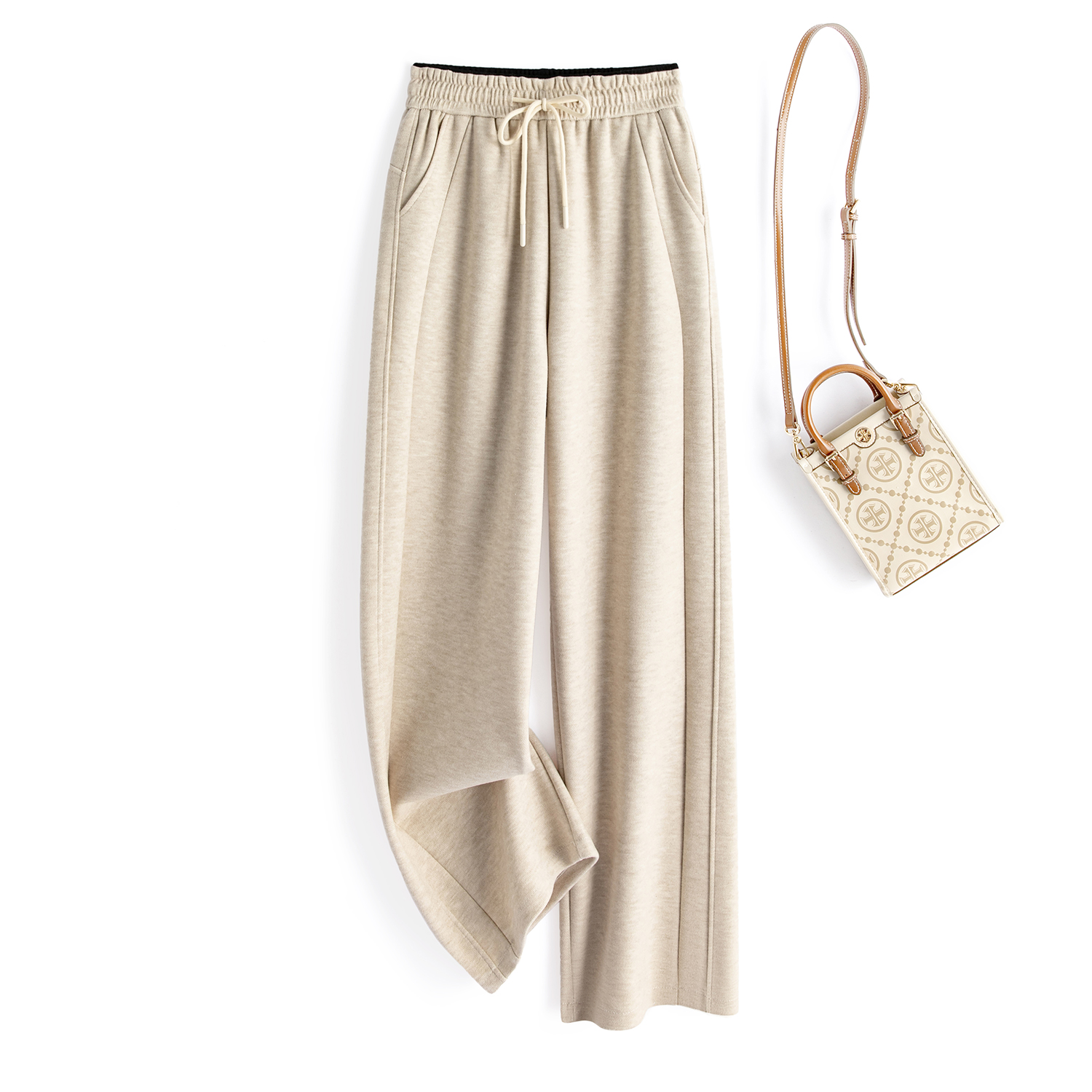 苏醒的乐园阔腿裤女春季直筒抗皱抗起球SXK32780显瘦高腰百搭垂感