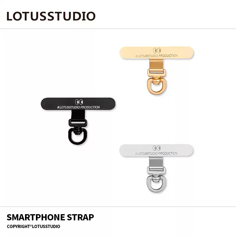 极简眼睛304不锈钢夹片可旋转手机超薄手机贴片挂环防丢连接环