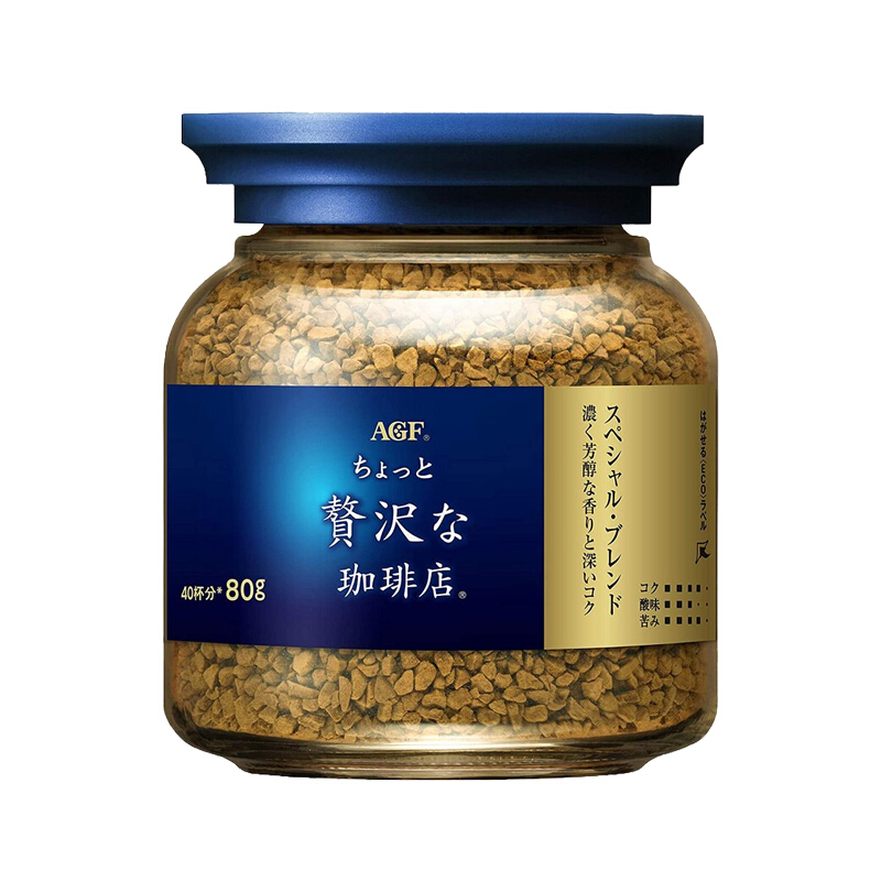 日本原装进口蓝瓶AGF速溶咖啡80g*瓶