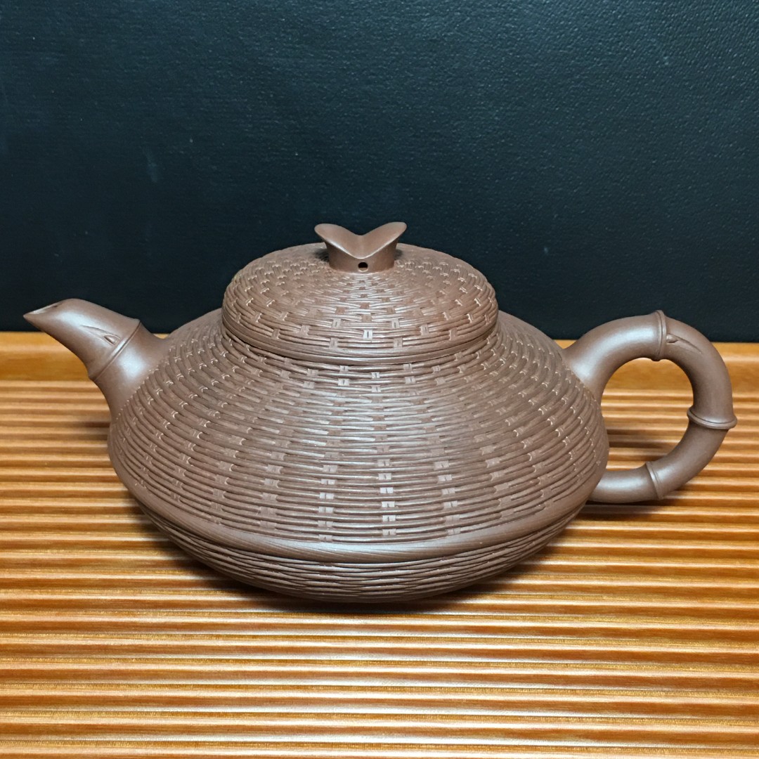 唐朝昌《筋纹四方壶红泥紫岚壶》全手工紫泥紫砂壶纯手工茶具泡茶壶