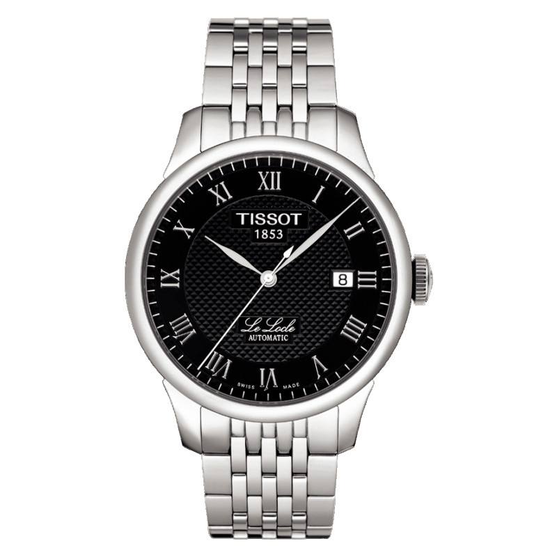 95新 Tissot/天梭 力洛克系列T41.1.483.53黑盘钢带2824机械表