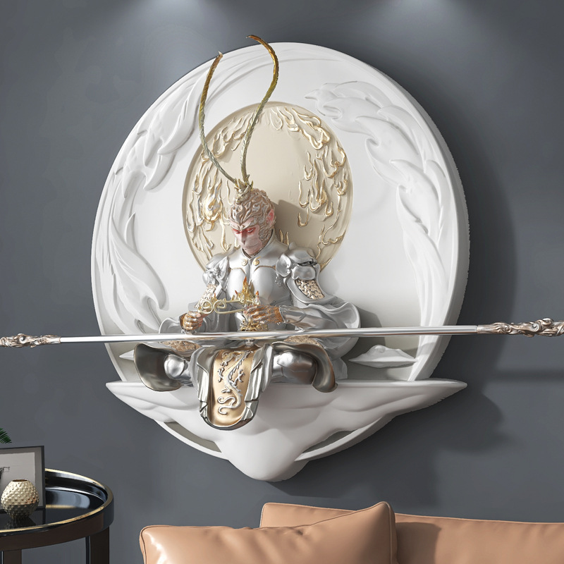 斗战胜佛3D立体浮雕挂画现代简约客厅轻奢装饰画手工书房壁画悟空