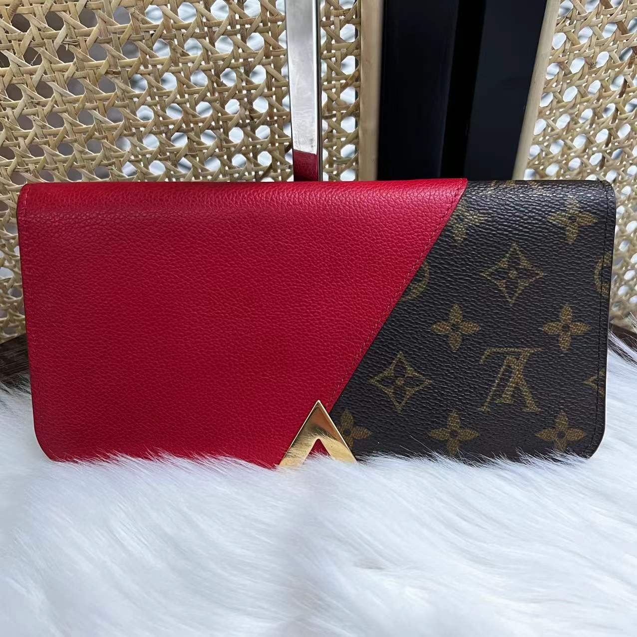 LV钱包红色对折钱包  成色见直播间