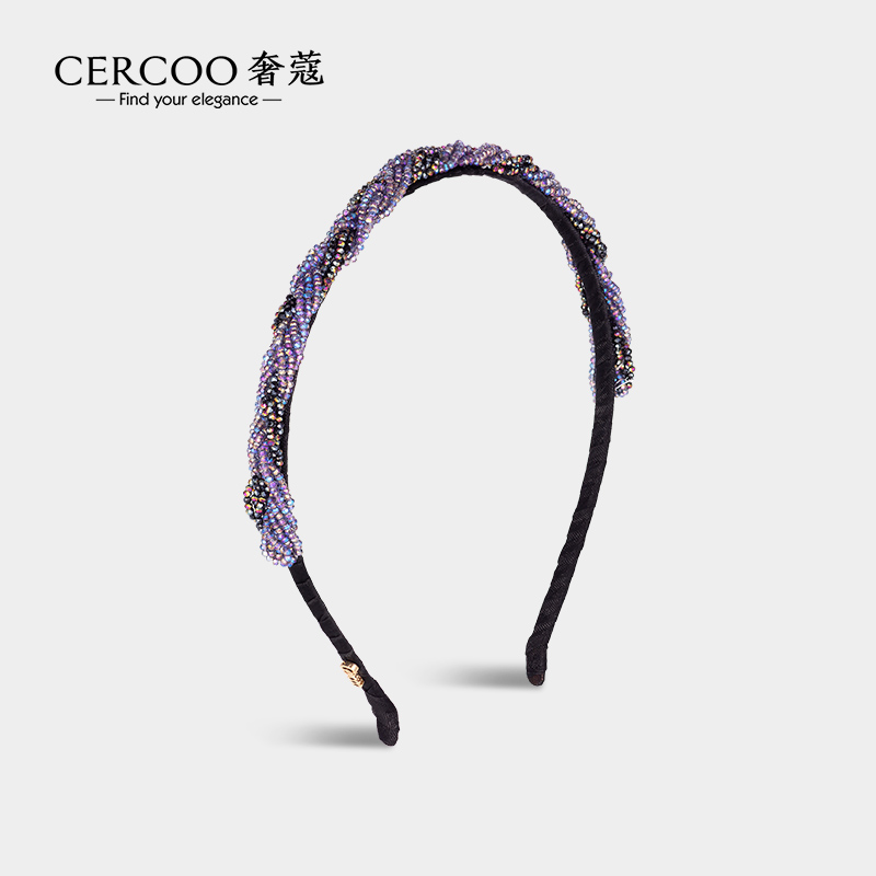 Cercoo/奢蔻紫晶琉璃幻彩系列手工发箍