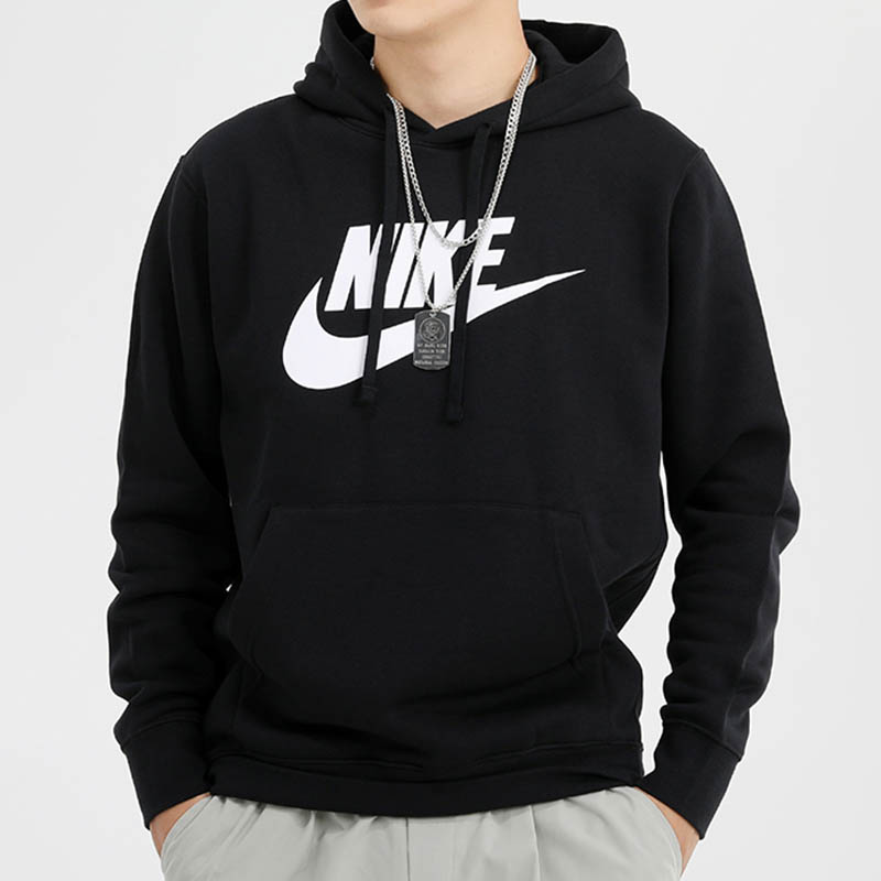 Nike耐克黑色男装上衣健身卫衣连帽休闲运动健身套头衫BV2974-010