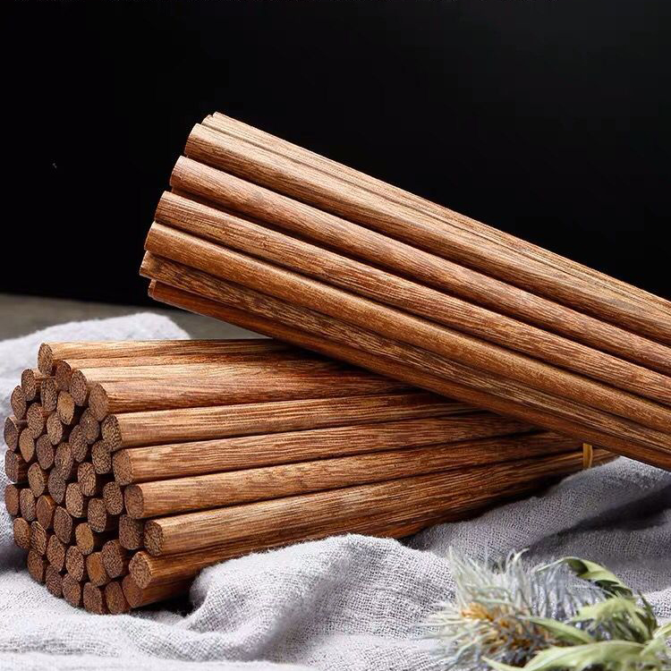 25CM长无漆无蜡中式家用鸡翅木刻字筷子高档防霉防滑加长公筷盒装