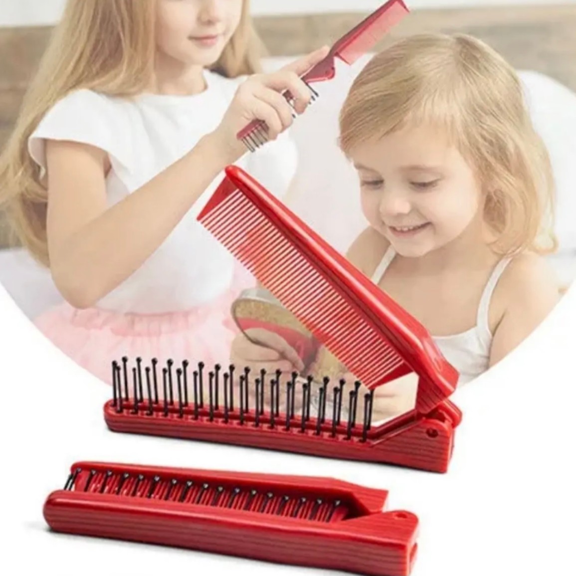 两把梳子发饰折叠花样编发分发