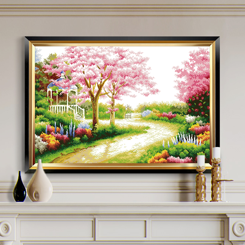梦幻花园欧式风景画十字绣2025新款绣小件客厅卧室餐厅自己绣手工