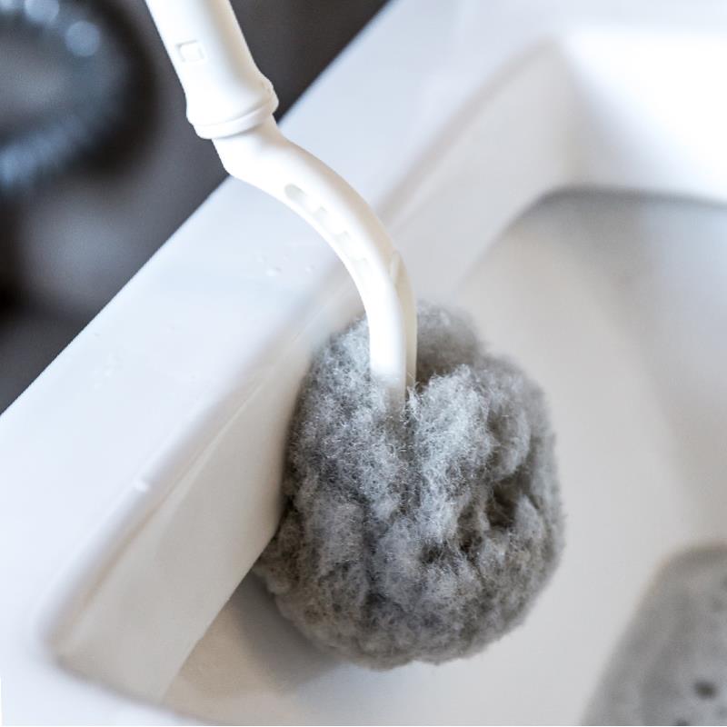 宜卡家居  日式免洗不伤釉软毛马桶刷耐用免打孔可弯曲软毛替换头