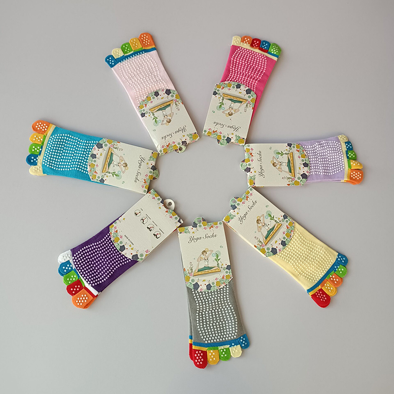 彩色五指袜女士新款低帮短筒袜吸汗防滑跑步健身运动瑜伽袜子两双