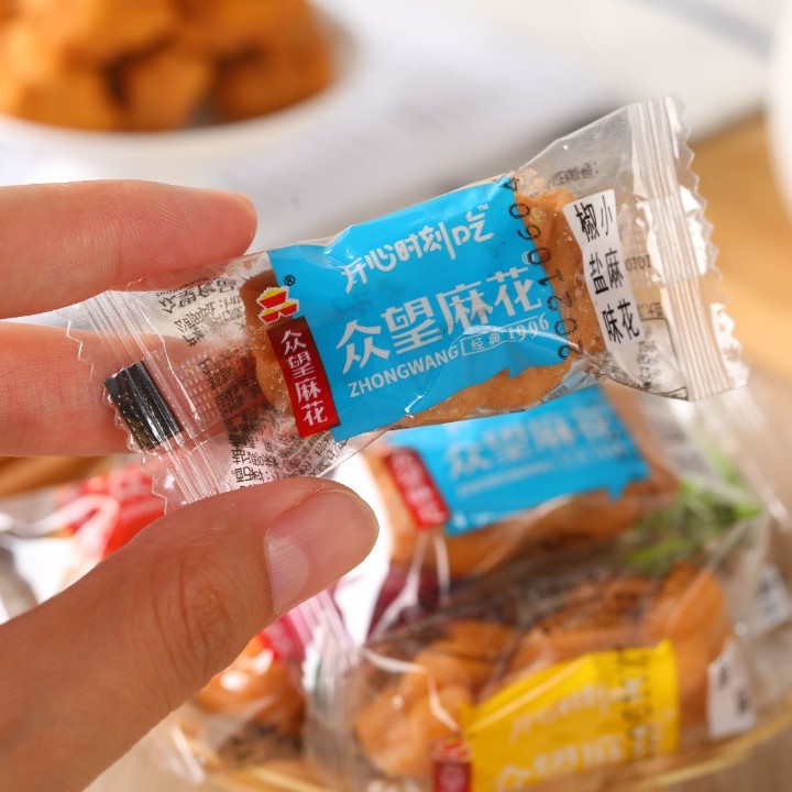 众望小麻花椒盐味网红零食芝麻蜂蜜甜咸味混合美味小零食1斤包邮