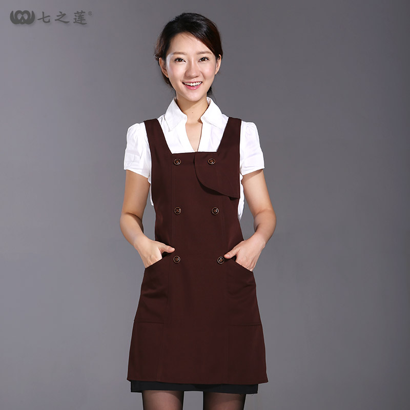 【30068】韩版时尚餐厅厨房家用咖啡厅服务员工作服女围裙防污