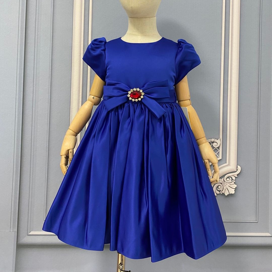 欧美风高档公主裙~高贵显白礼服裙~宝蓝公主裙