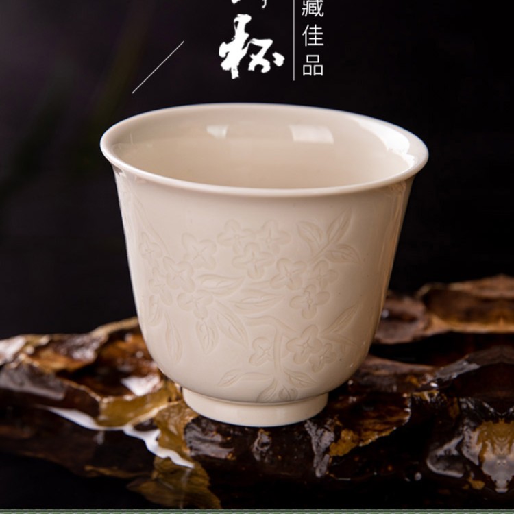 陈氏陈氏十二花神杯，纯手工，品茗杯主人杯中式家用茶杯礼盒装