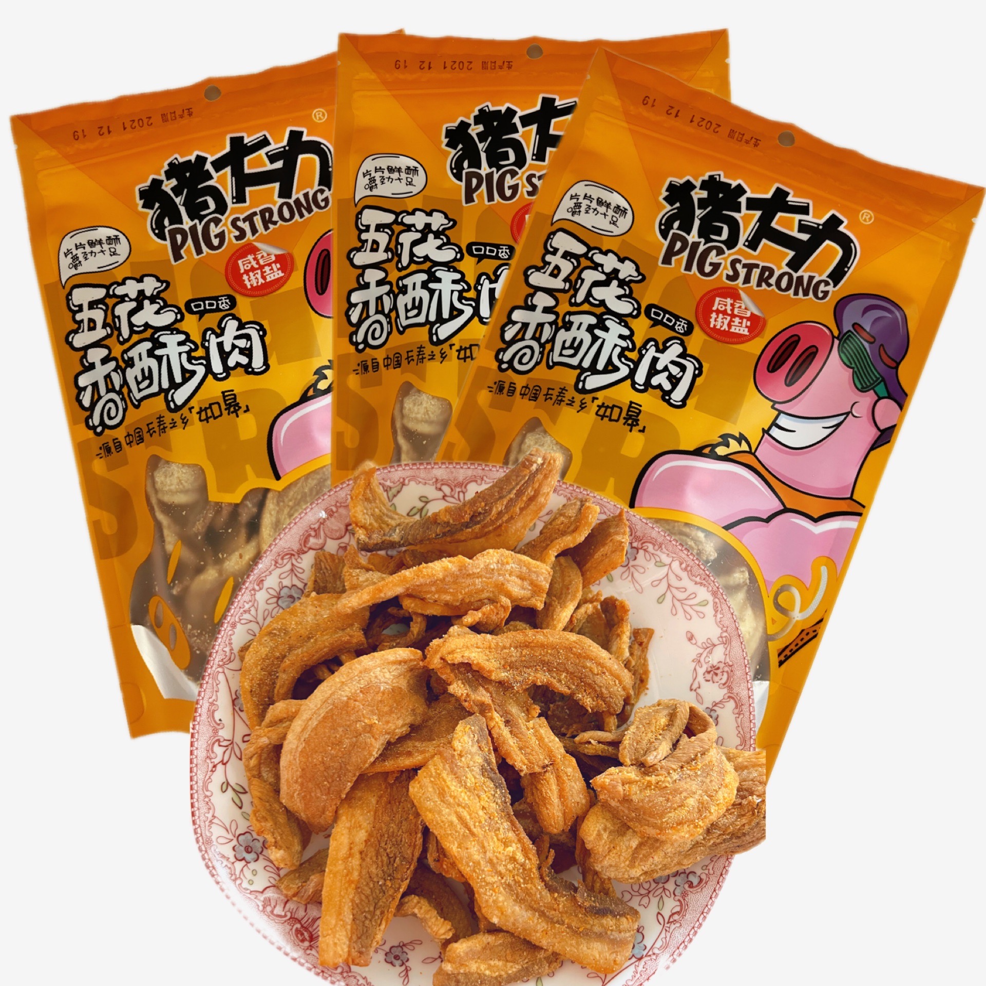 如皋猪大力160g五花片口口香酥肉香酥片椒盐油渣如皋猪肉渣零食