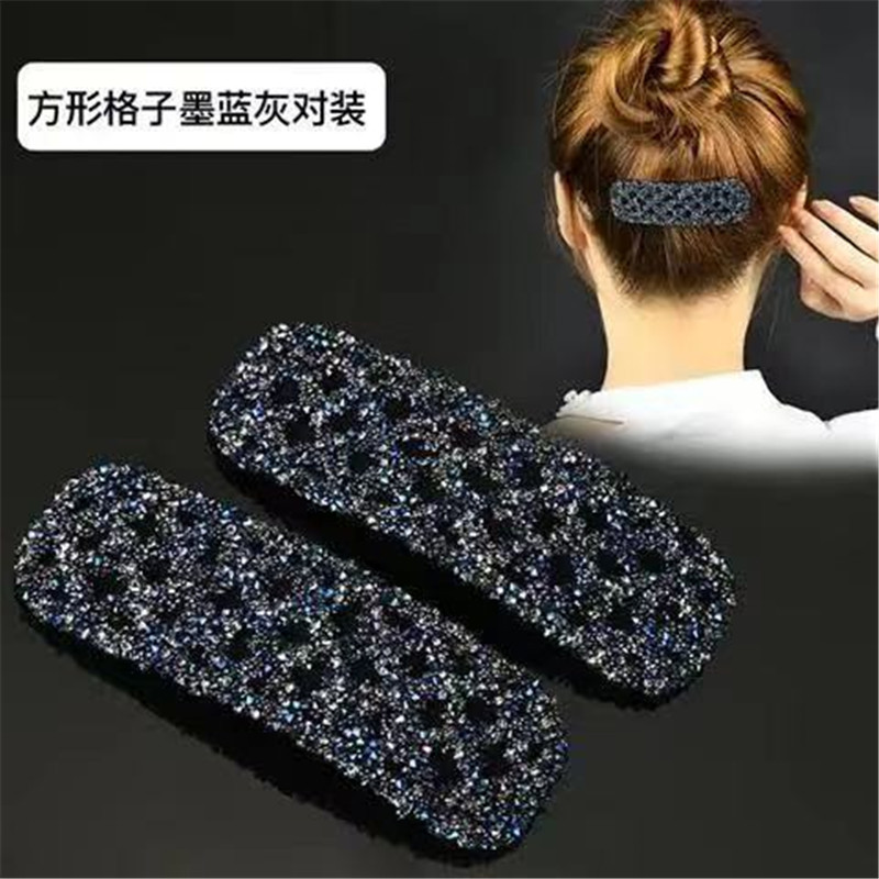锌合金玻璃发饰 发夹后脑勺碎发夹子简约水钻一字夹边夹刘海卡子