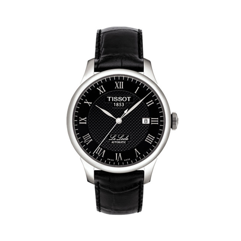 99新 Tissot/天梭 95新力洛克黑盘皮带机械表/机芯2824/表径39.3