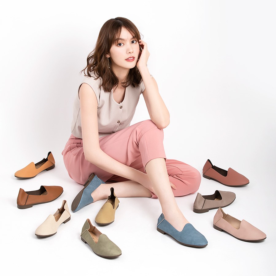 日本进口Soft Contact懒人鞋女一脚蹬单鞋日式