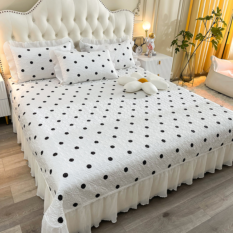 【单个被套链接】纯棉四季通用仙女款公主风雪纺花边加厚床盖单被套