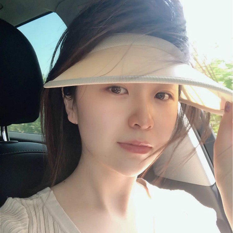 晚晚同款发箍遮阳帽韩国女UV显脸白空顶帽防紫外线太阳帽