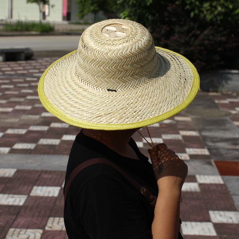 直播间福利款大沿采茶凉帽出游太阳帽劳保农民草帽