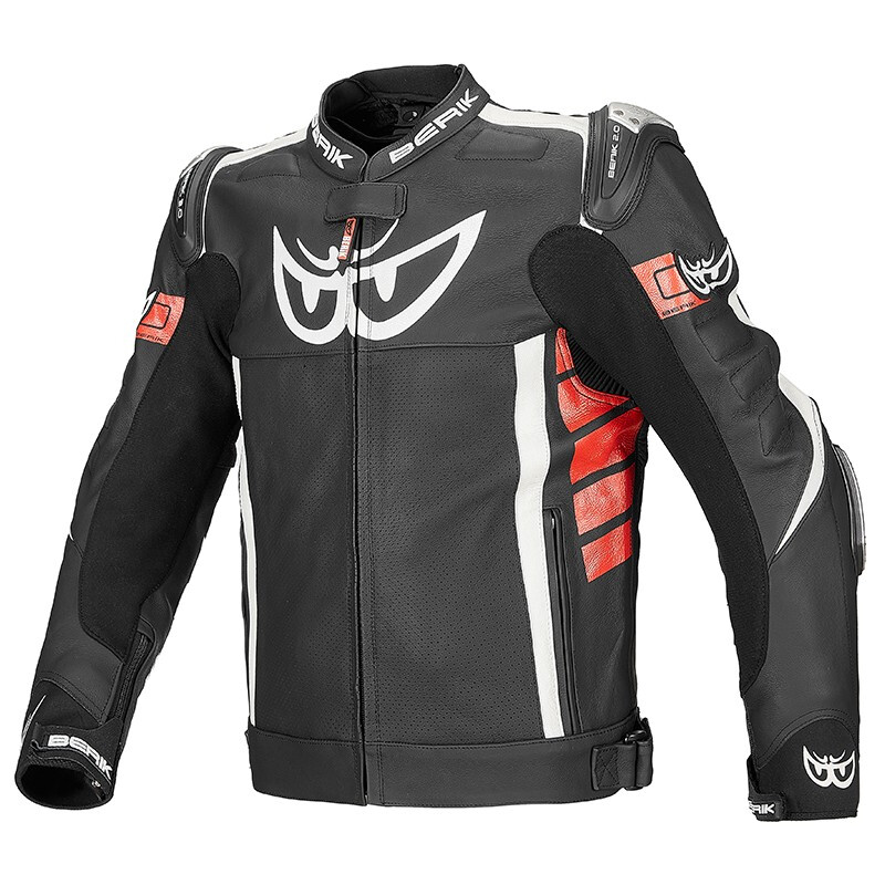 BERIK比客大眼幻影2摩托车骑行服机车四季摩旅防摔安全打孔皮衣男