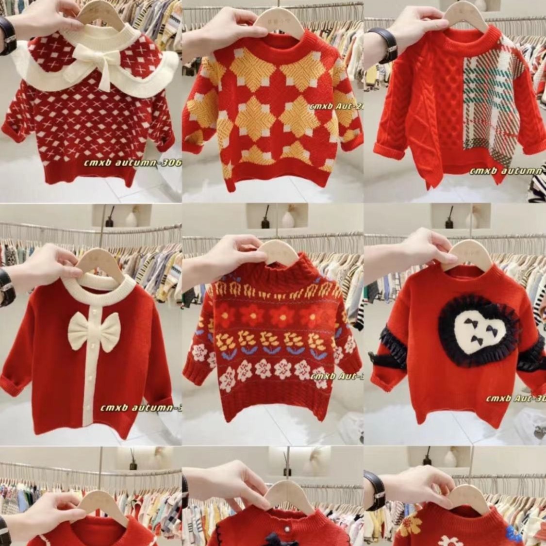 24四季款男女童宽松休闲毛衣套装洋气时尚小童