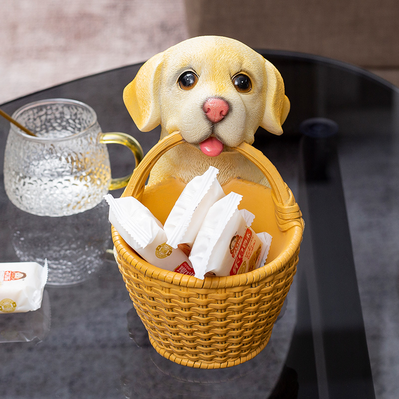可爱狗狗钥匙收纳摆件创意家居饰品进门入户鞋柜装饰乔迁新居礼品