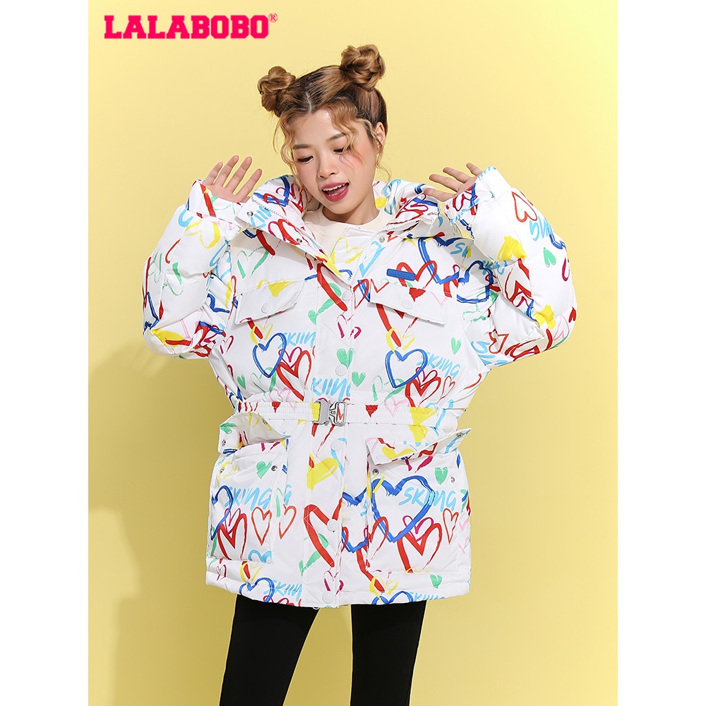 石家庄(不退不换）奥莱涂鸦印花撞色面包羽绒服L21E-WSYR24