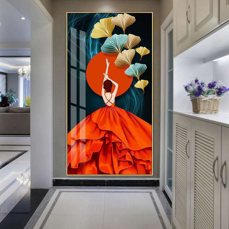 腾景空间【玄关画多款】美女合集立体抽象走廊过道入户玄关装饰画
