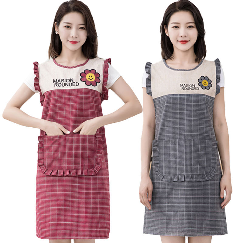 JIAQILI/佳绮利围裙厨房家用洋气防污马甲耐脏工作服餐饮定制印字