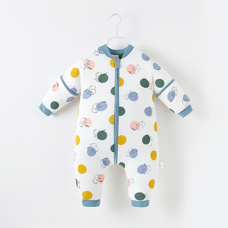 睡袋婴儿春秋冬加厚款分腿四季通用儿童可拆袖宝宝恒温防踢被