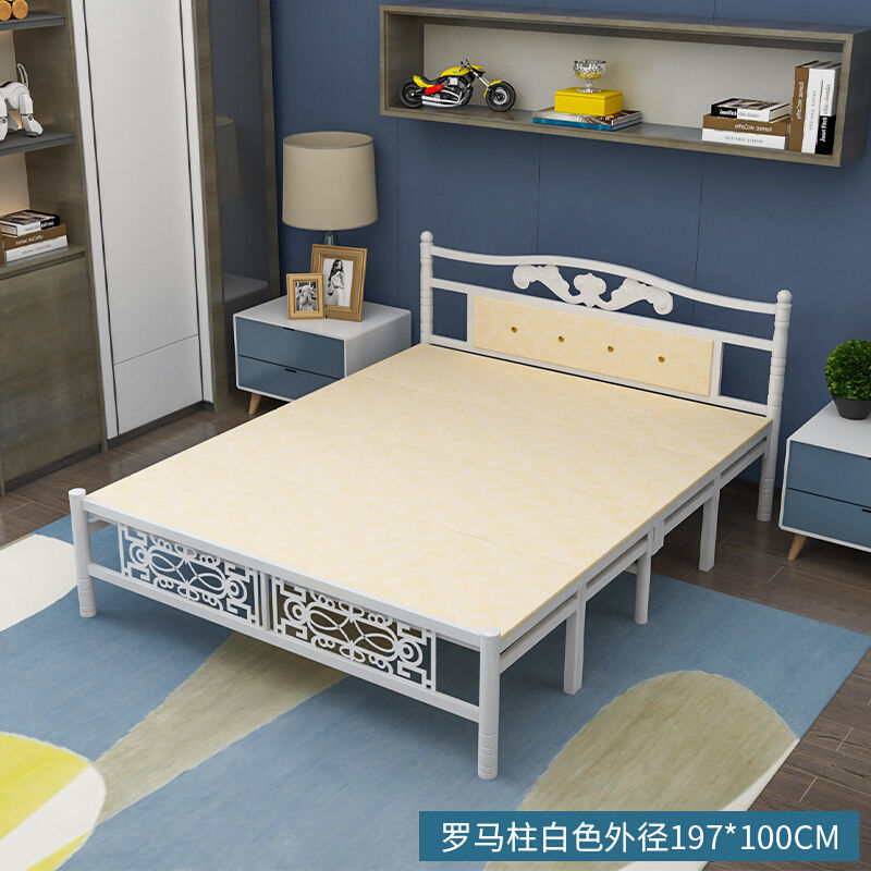 折叠床木板床单人床双人床铁床出租屋午休可简易儿童成人家用床铺