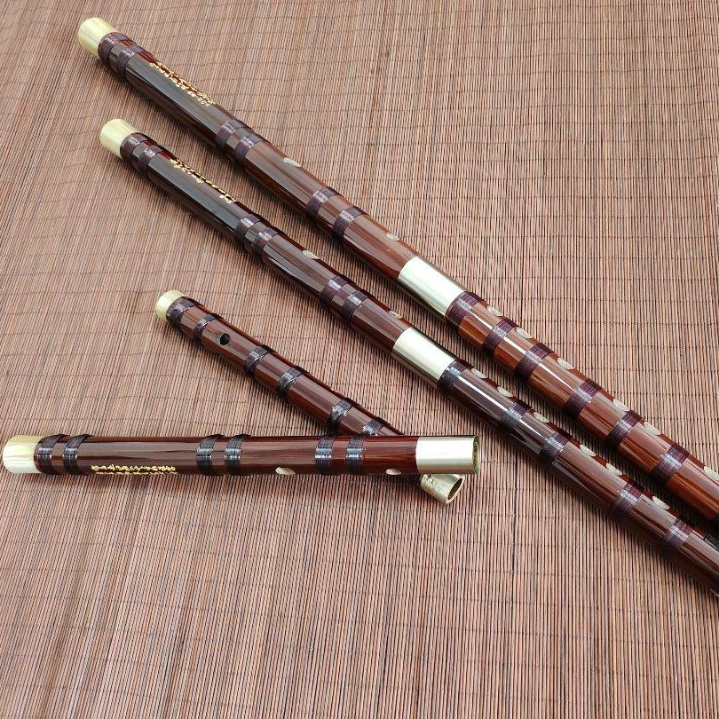 清泉竹笛笛子六年老竹料专业演奏考级初学练习均可双插分节式调音
