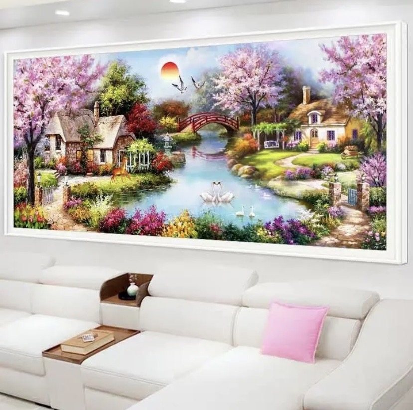 蒙娜丽莎非成品十字绣：花园小屋