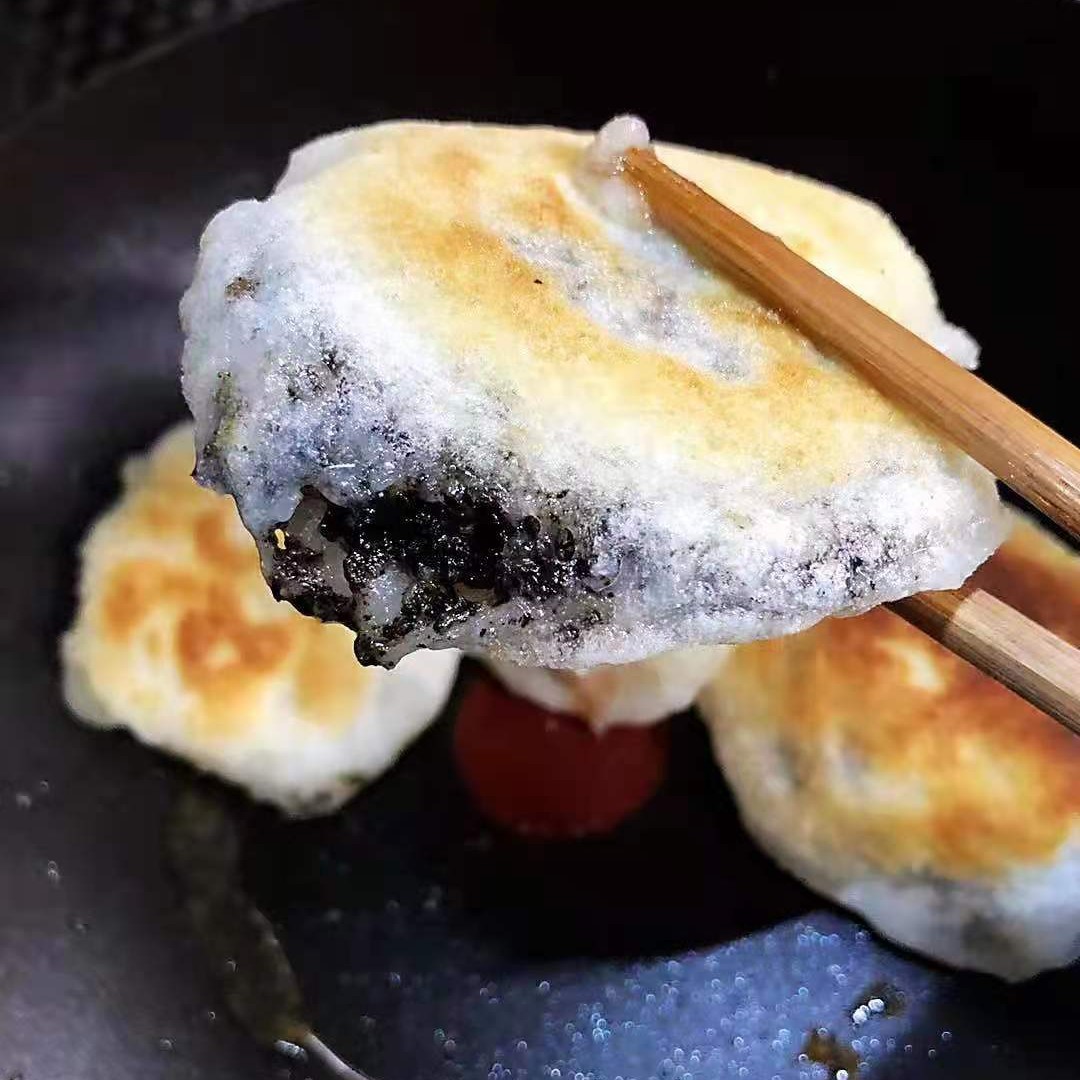 【手工】农食谷临安麻糍纯糯米糍粑2盒*6个/360克芝麻馅 大米制品