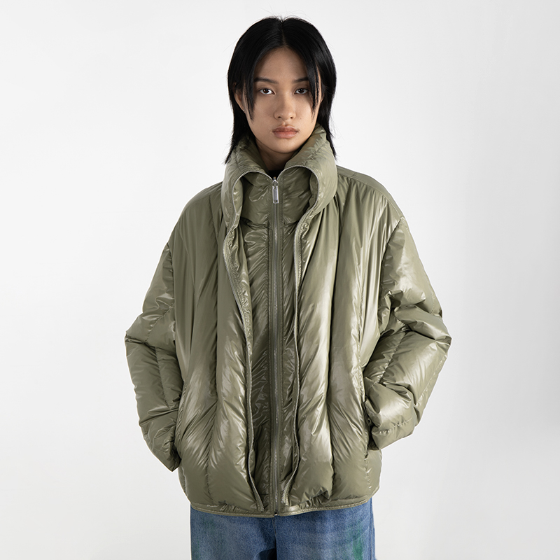 CONP 21AW Double Layers Down Coat 领口翻折羽绒服 保暖羽绒服