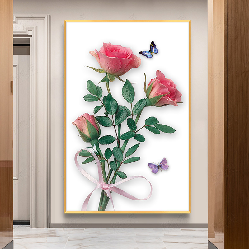 【大格】爱阁十字绣 花卉玫瑰 简约客厅唯美 风景画 棉线手工绣