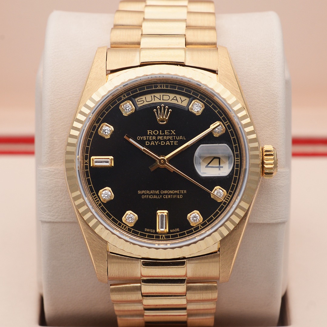 99新 Rolex/劳力士 泽泰/星期日历型18038/18K黄金/36mm/自动机械
