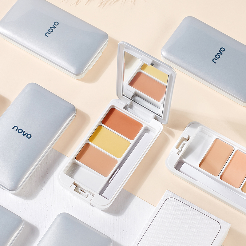 【达人推荐】NOVO遮瑕遮痘痘黑眼圈斑点保湿持久防水遮斑修饰遮暇盘