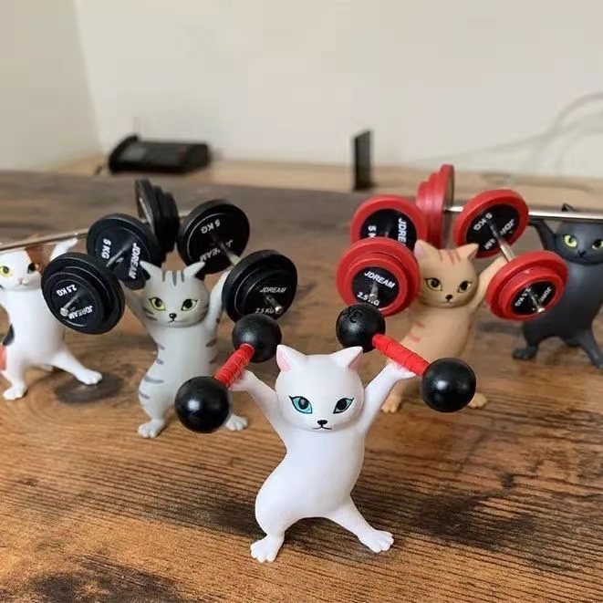 妖娆猫笔托搞笑笔架学生文具猫咪摆件