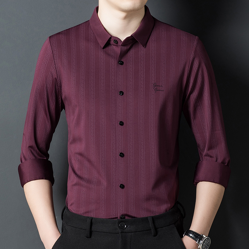 参加婚礼服春秋结婚庆宴爸爸礼服中老年男装衬衫岳父公公父亲喜事