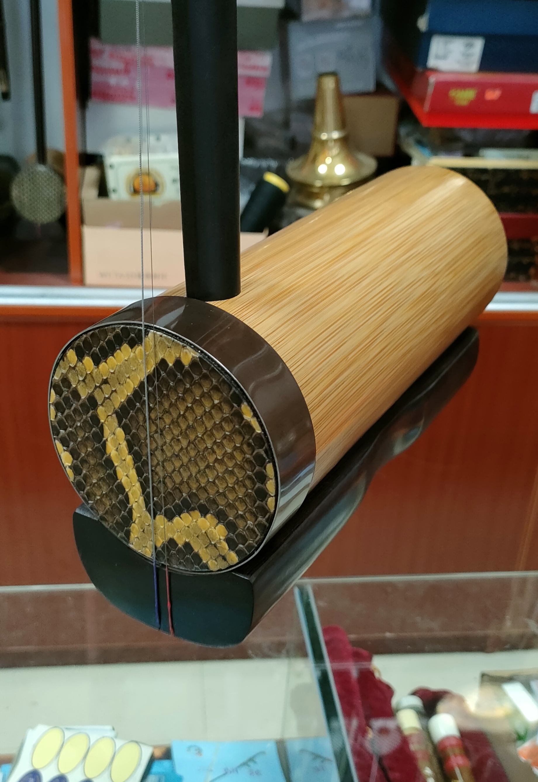 黑檀阳戏大筒黑檀老竹烤筒阳戏专业大筒，圆筒二胡精选黑檀阳戏琴