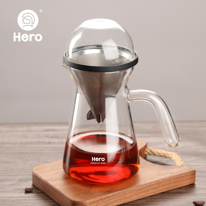 Hero英雄星云手冲一体咖啡壶滤杯分享壶滴漏不锈钢咖啡过滤网