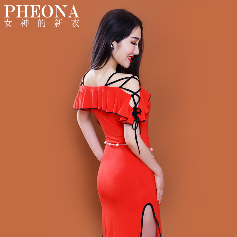 特价pheona女神的新衣肚皮舞练功服连衣裙颜学丽老师同款X49