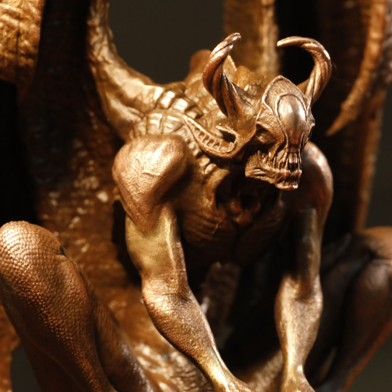 墨生雕像石像鬼守护神兽石化魔纯铜工艺品摆件铸铜收藏品模型手办